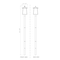 Z-Lite Rainer 4 Light Outdoor Post Mounted Fixture, 13.5in. W x 142.25in. H, Black 5015PHBR-5009P120-BK - alternate 3